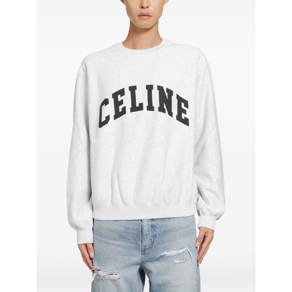 Celine Men Logo Cotton Sweatshirt